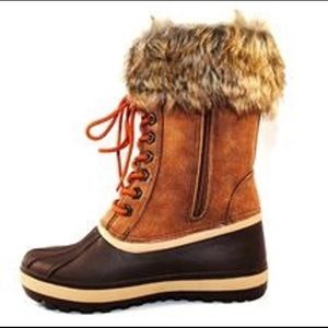 Lace up Waterproof Snow Duck Fur Boots